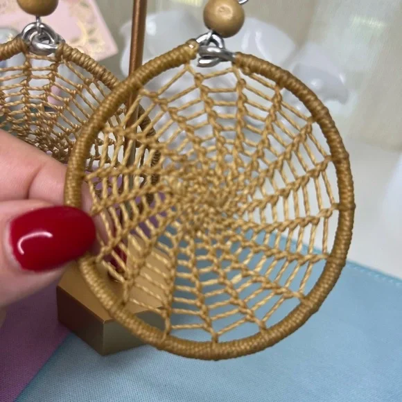 Boho Woven Earrings - Made in Brazil - Picture 5 of 5